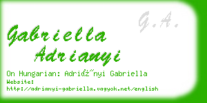 gabriella adrianyi business card